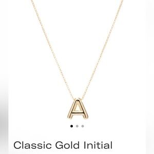 Gold Initial A Pendant Necklace - Elegant Monogram Jewelry